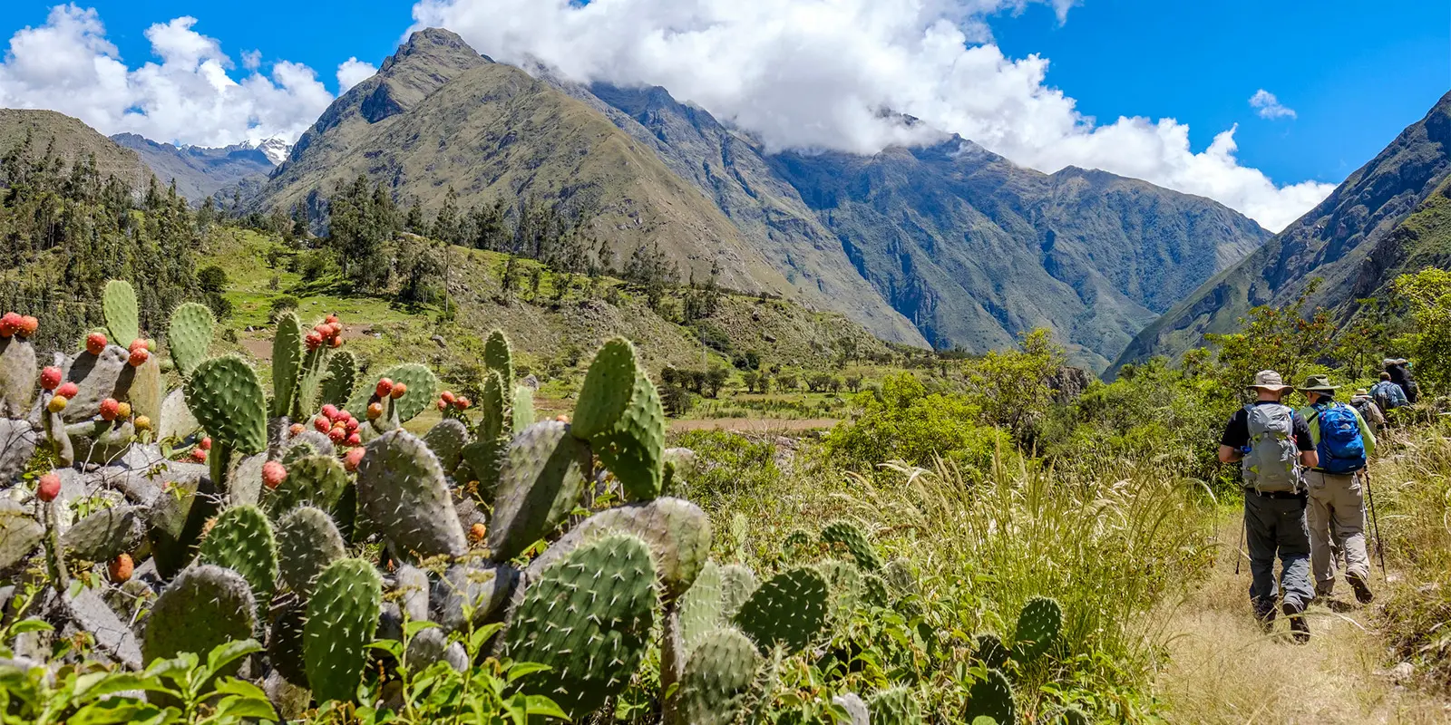 hiking to 4-Day Inca Trail