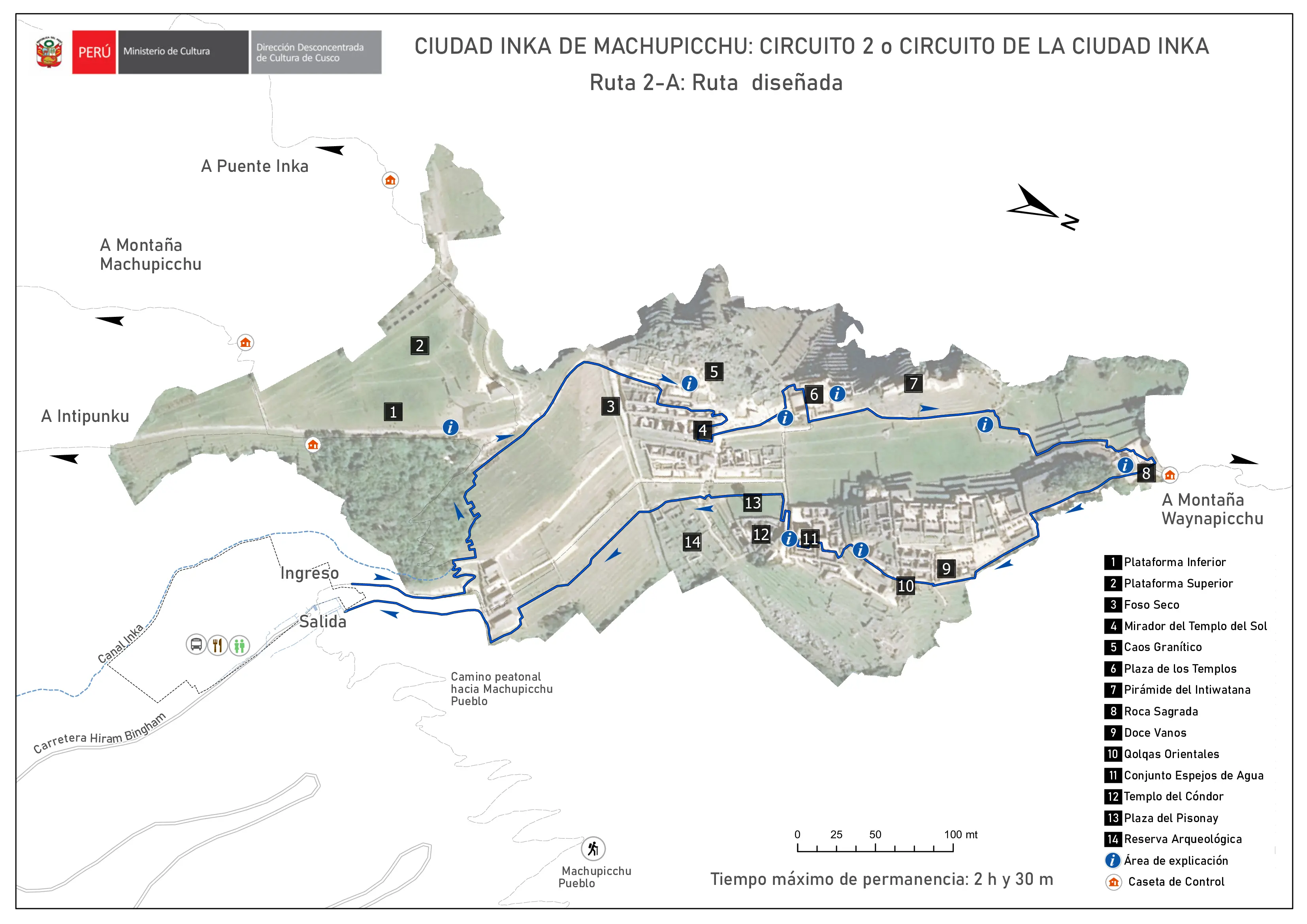 Map route 2-A Machu Picchu